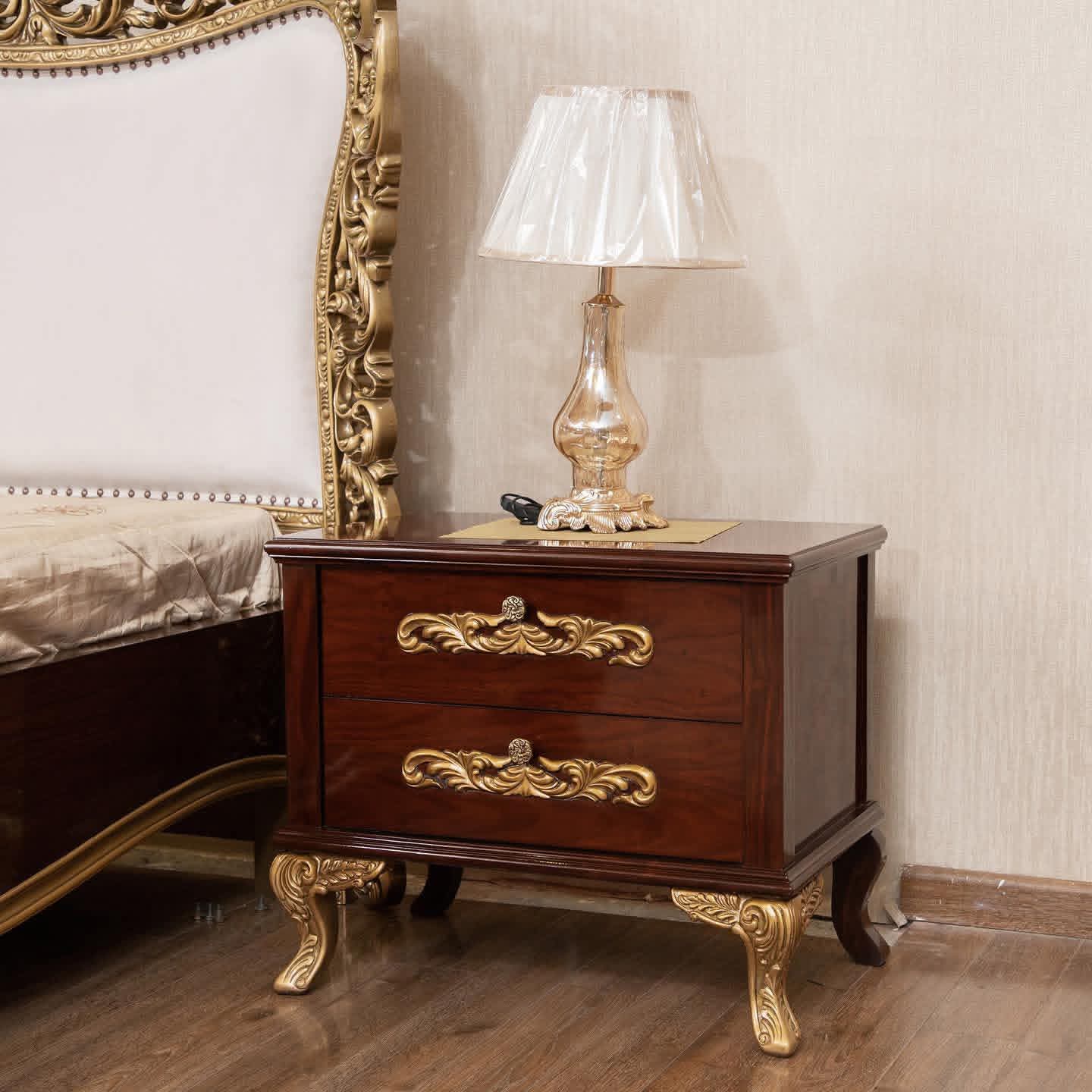 LUXURIOUS 4-PIECE BEDROOM SET: BED, 2 SIDE TABLES, DRESSER & MIRROR-FULLY CUSTOMIZABLE